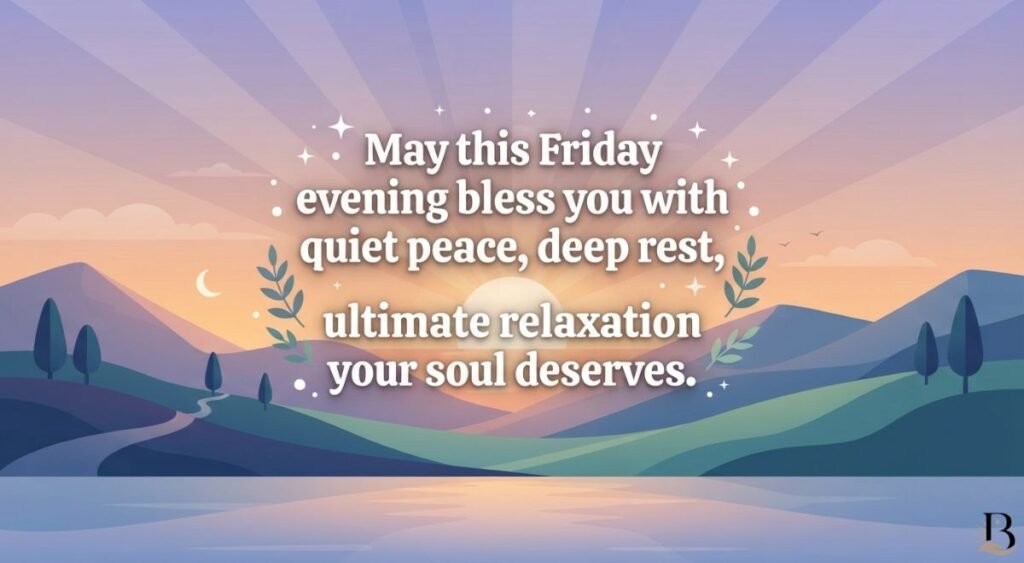 Friday Evening Blessings for Peace, Rest and Relaxation