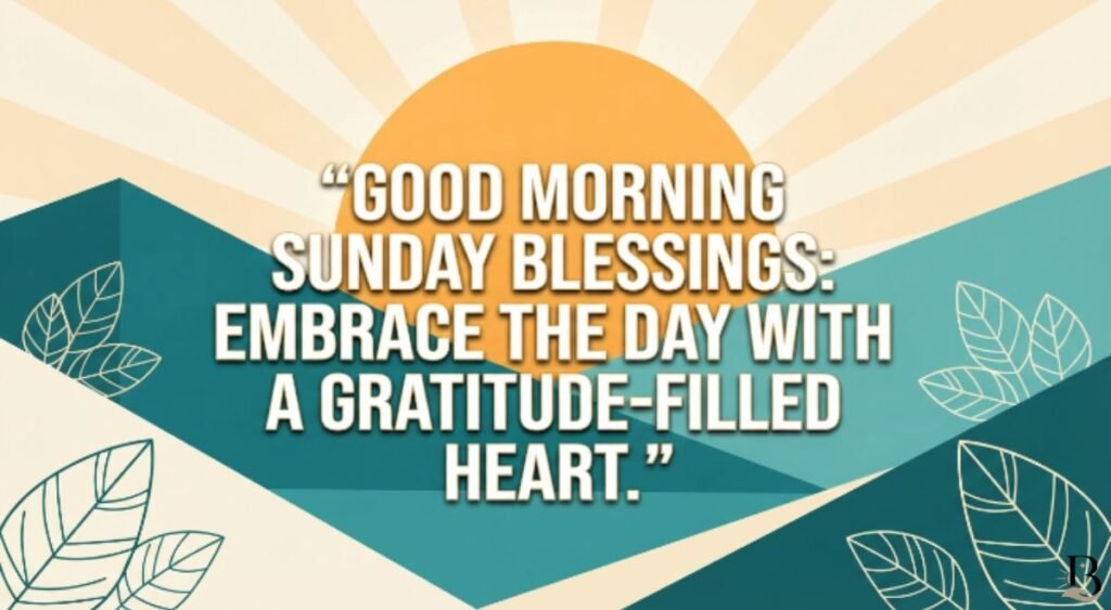 Good Morning Sunday Blessings