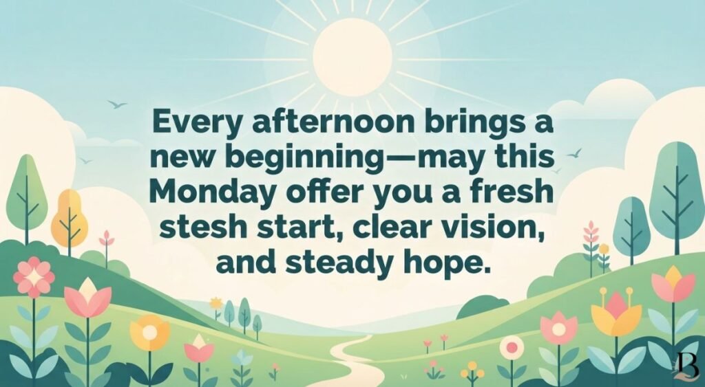 Monday Afternoon Blessings for a Fresh Start
