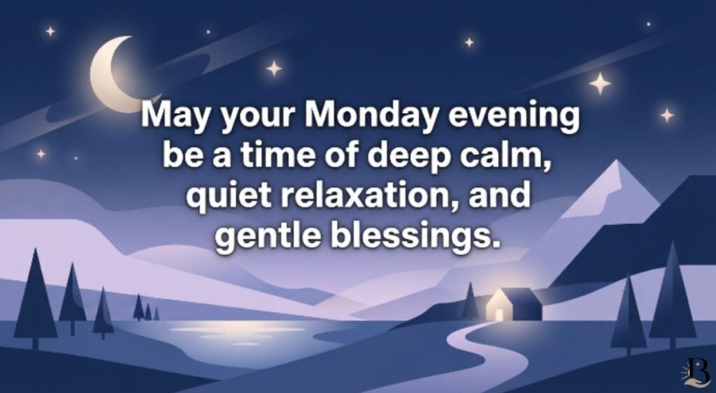 Peaceful Monday Evening Blessings for Calm and Relaxation