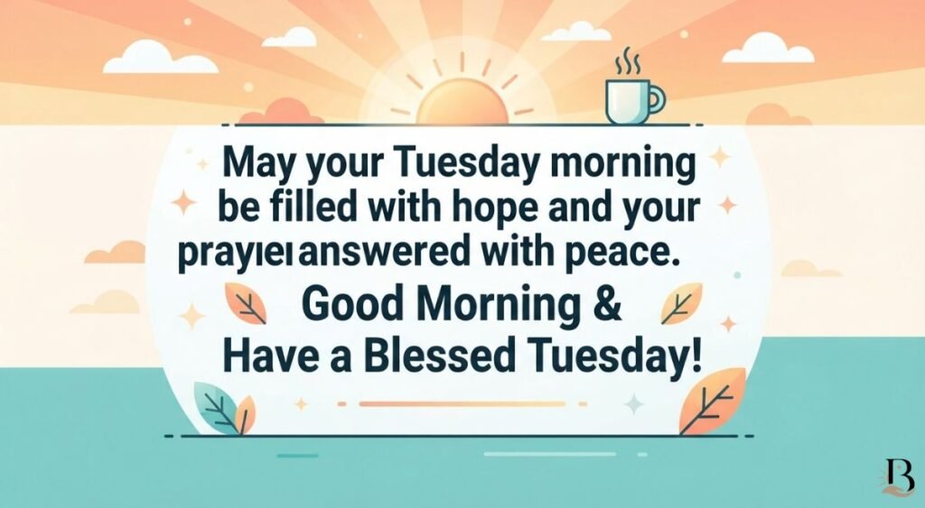 Good Morning Tuesday Blessings and Prayers