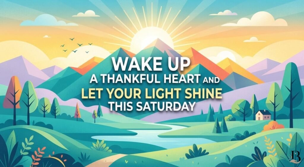 Inspirational and Positive Good Morning Saturday Blessings