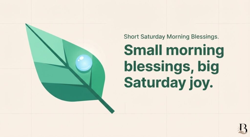 Short Saturday Morning Blessings