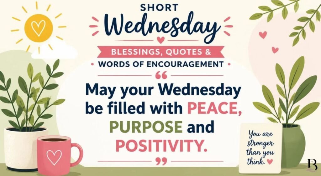 Short Wednesday Blessings, Quotes & Words of Encouragement