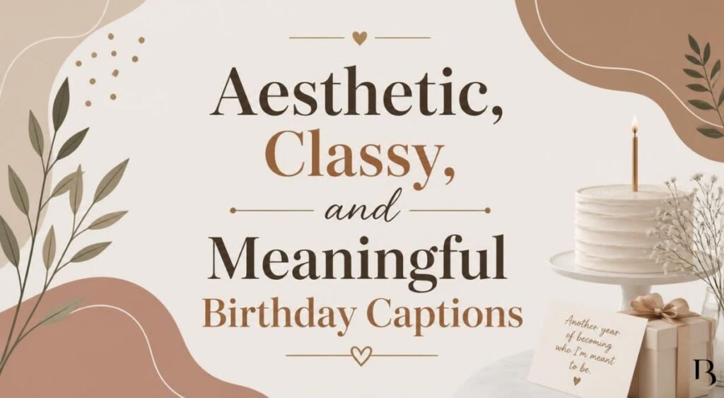 Aesthetic, Classy, and Meaningful Birthday Captions