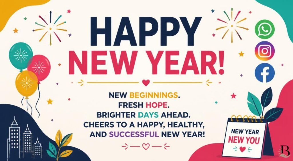 Happy New Year Messages, Greetings, and Captions for WhatsApp, Instagram, and Facebook