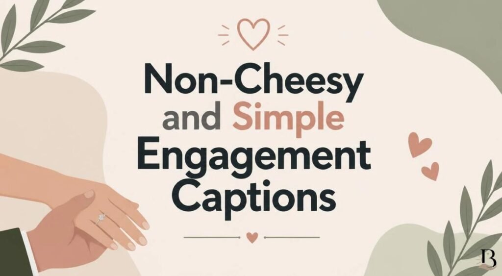 Non-Cheesy and Simple Engagement Captions