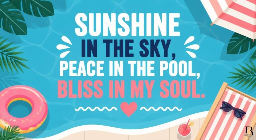 Pool Summer Captions for Swimming and Relaxing