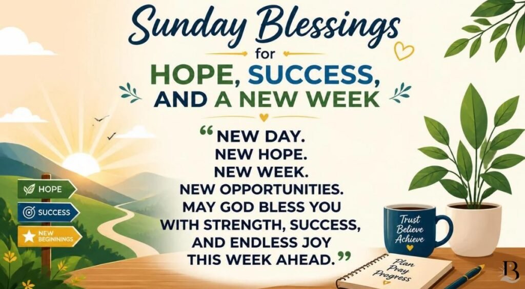 Sunday Blessings for Hope, Success, and a New Week
