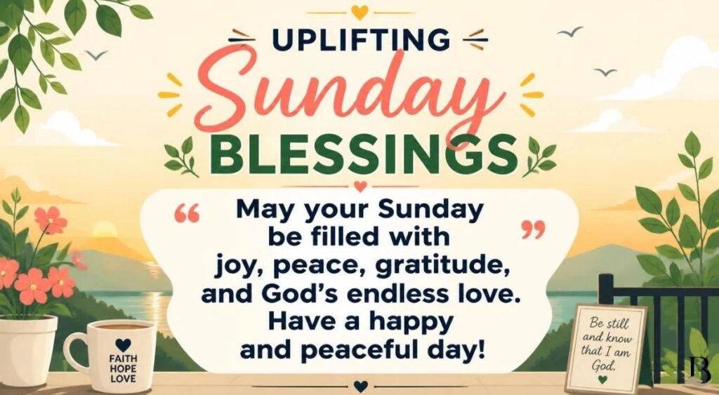 Uplifting Sunday Blessings for a Happy and Peaceful Day